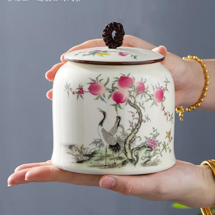 Ceramic Storage Jar with Lid - Image 3